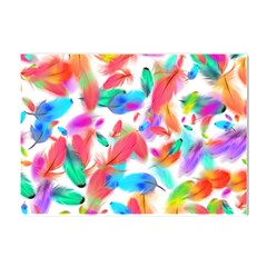 Feathers Pattern Background Colorful Plumage Crystal Sticker (a4) by Ravend