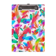 Feathers Pattern Background Colorful Plumage A5 Acrylic Clipboard