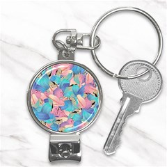 Painting Watercolor Abstract Design Artistic Ink Nail Clippers Key Chain