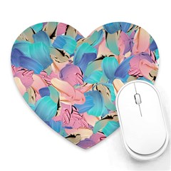 Painting Watercolor Abstract Design Artistic Ink Heart Mousepad by Ravend