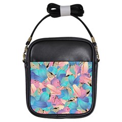 Painting Watercolor Abstract Design Artistic Ink Girls Sling Bag by Ravend