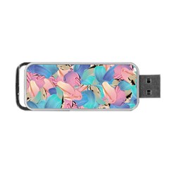 Painting Watercolor Abstract Design Artistic Ink Portable Usb Flash (two Sides) by Ravend