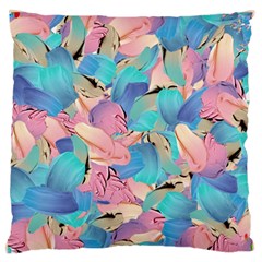 Painting Watercolor Abstract Design Artistic Ink Large Premium Plush Fleece Cushion Case (one Side) by Ravend