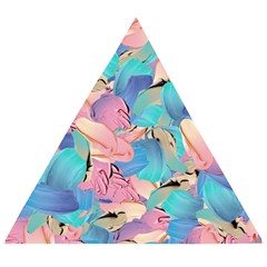 Painting Watercolor Abstract Design Artistic Ink Wooden Puzzle Triangle by Ravend