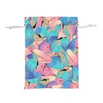 Painting Watercolor Abstract Design Artistic Ink Lightweight Drawstring Pouch (M) Front