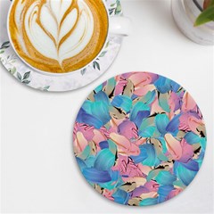 Painting Watercolor Abstract Design Artistic Ink Uv Print Round Tile Coaster by Ravend