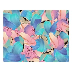 Painting Watercolor Abstract Design Artistic Ink One Side Premium Plush Fleece Blanket (large) by Ravend