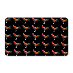 Background Pattern Chicken Fowl Cockerel Livestock Magnet (rectangular) by Ravend