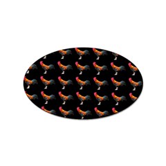 Background Pattern Chicken Fowl Cockerel Livestock Sticker Oval (100 Pack) by Ravend