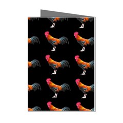 Background Pattern Chicken Fowl Cockerel Livestock Mini Greeting Cards (pkg Of 8) by Ravend