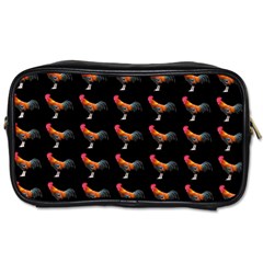 Background Pattern Chicken Fowl Cockerel Livestock Toiletries Bag (two Sides) by Ravend