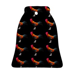 Background Pattern Chicken Fowl Cockerel Livestock Ornament (bell)