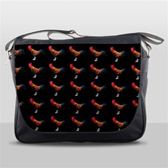 Background Pattern Chicken Fowl Cockerel Livestock Messenger Bag by Ravend