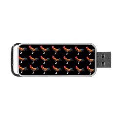 Background Pattern Chicken Fowl Cockerel Livestock Portable Usb Flash (two Sides) by Ravend