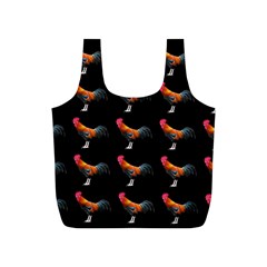 Background Pattern Chicken Fowl Cockerel Livestock Full Print Recycle Bag (s) by Ravend