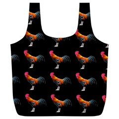 Background Pattern Chicken Fowl Cockerel Livestock Full Print Recycle Bag (xl) by Ravend