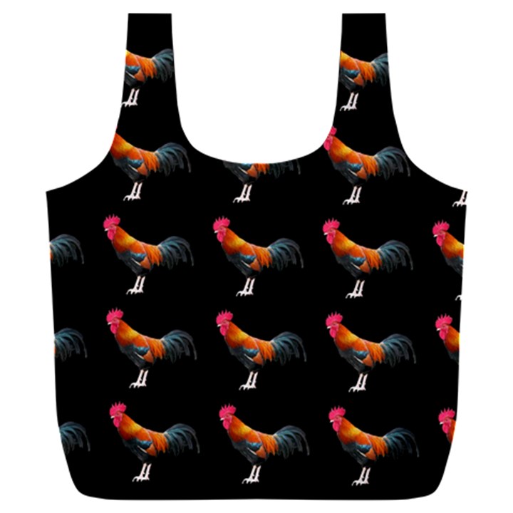 Background Pattern Chicken Fowl Cockerel Livestock Full Print Recycle Bag (XXXL)