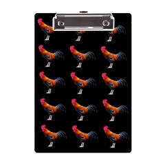 Background Pattern Chicken Fowl Cockerel Livestock A5 Acrylic Clipboard by Ravend