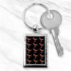 Background Pattern Chicken Fowl Cockerel Livestock Key Chain (rectangle) by Ravend