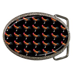 Background Pattern Chicken Fowl Cockerel Livestock Belt Buckles by Ravend