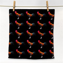 Background Pattern Chicken Fowl Cockerel Livestock Face Towel by Ravend