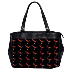 Background Pattern Chicken Fowl Cockerel Livestock Oversize Office Handbag by Ravend