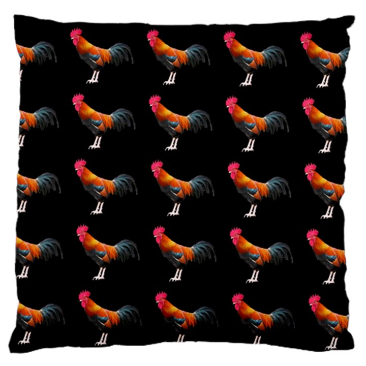 Background Pattern Chicken Fowl Cockerel Livestock Standard Premium Plush Fleece Cushion Case (One Side)