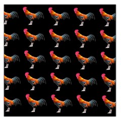 Background Pattern Chicken Fowl Cockerel Livestock Square Satin Scarf (36  X 36 ) by Ravend