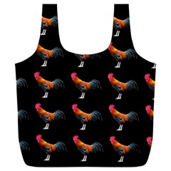 Background Pattern Chicken Fowl Cockerel Livestock Full Print Recycle Bag (xxl) by Ravend