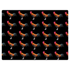 Background Pattern Chicken Fowl Cockerel Livestock One Side Premium Plush Fleece Blanket (extra Small) by Ravend