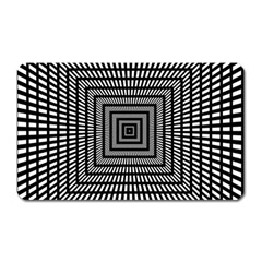 Focus Squares Optical Illusion Background Pattern Magnet (rectangular) by Ravend