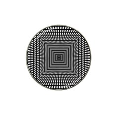 Focus Squares Optical Illusion Background Pattern Hat Clip Ball Marker (4 Pack) by Ravend