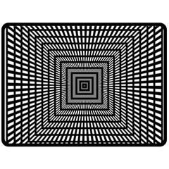 Focus Squares Optical Illusion Background Pattern One Side Fleece Blanket (large) by Ravend