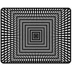 Focus Squares Optical Illusion Background Pattern One Side Fleece Blanket (medium) by Ravend