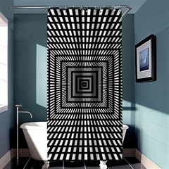 Focus Squares Optical Illusion Background Pattern Shower Curtain 36  X 72  (stall)  by Ravend