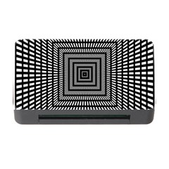 Focus Squares Optical Illusion Background Pattern Memory Card Reader With Cf by Ravend