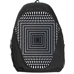 Focus Squares Optical Illusion Background Pattern Backpack Bag by Ravend