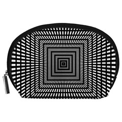 Focus Squares Optical Illusion Background Pattern Accessory Pouch (large) by Ravend