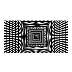 Focus Squares Optical Illusion Background Pattern Satin Wrap 35  X 70  by Ravend