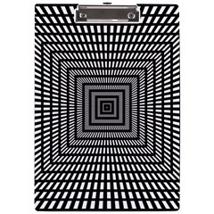 Focus Squares Optical Illusion Background Pattern A4 Acrylic Clipboard by Ravend