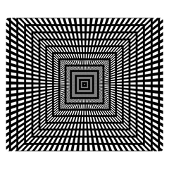 Focus Squares Optical Illusion Background Pattern One Side Premium Plush Fleece Blanket (small)