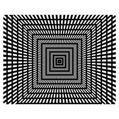 Focus Squares Optical Illusion Background Pattern One Side Premium Plush Fleece Blanket (medium)