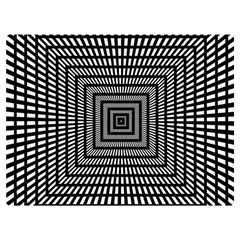 Focus Squares Optical Illusion Background Pattern One Side Premium Plush Fleece Blanket (extra Small)