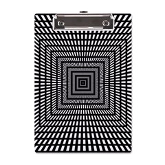 Focus Squares Optical Illusion Background Pattern A5 Acrylic Clipboard