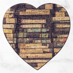 Books Antique Worn Spent Romance Antique Dealer Jigsaw Puzzle (heart) by Ravend