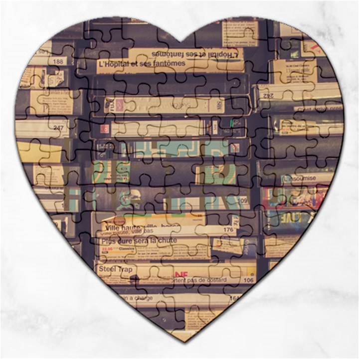 Books Antique Worn Spent Romance Antique Dealer Jigsaw Puzzle (Heart)