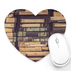 Books Antique Worn Spent Romance Antique Dealer Heart Mousepad