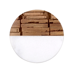 Books Antique Worn Spent Romance Antique Dealer Classic Marble Wood Coaster (Round) 