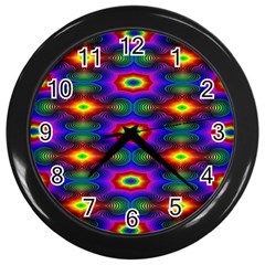 Colorfull Wallpaper Wall Clock (black) by artworkshop