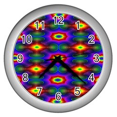 Colorfull Wallpaper Wall Clock (silver) by artworkshop